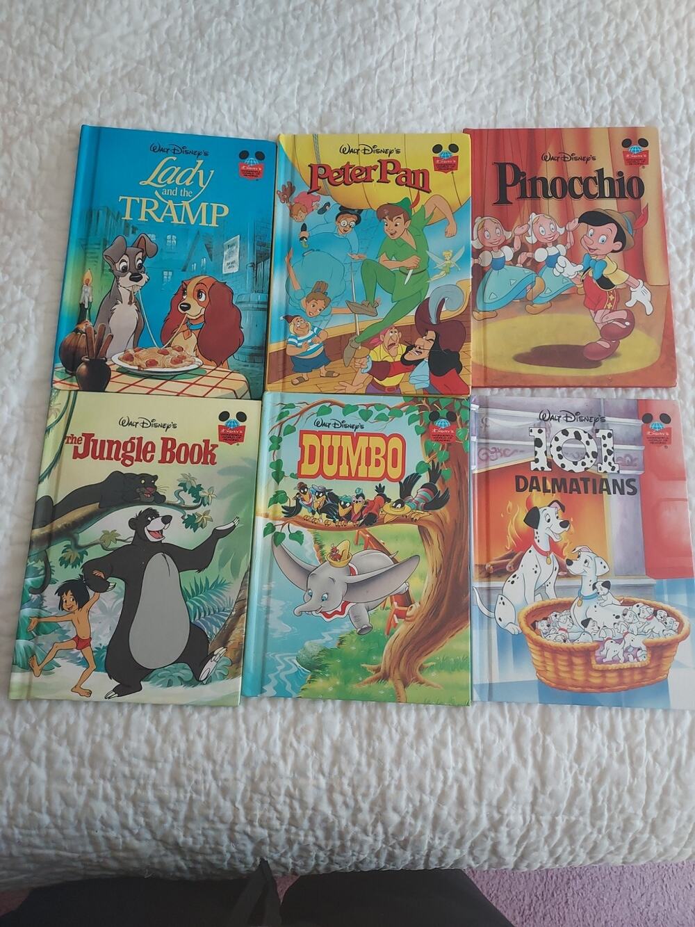 Disney's Wonderful World Of Reading Classic Lot Of Six Books Peter Pan Dumbo EUC
